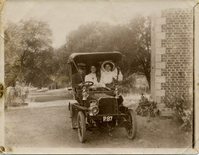 Lucius Charles Manning in Darracq car