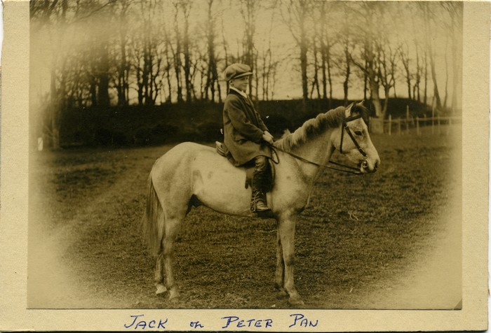 Jack Holmes on horse Peter Pan