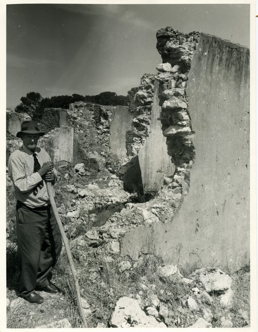 Lucius Manning at the ruins of Davilak House. 