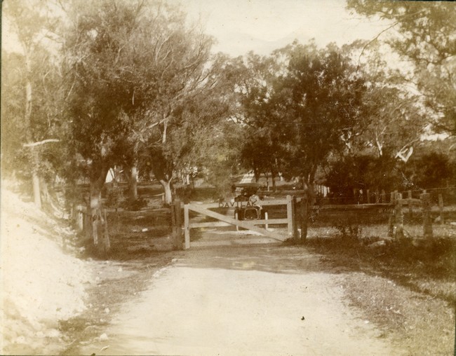 The white gate to Davilak House