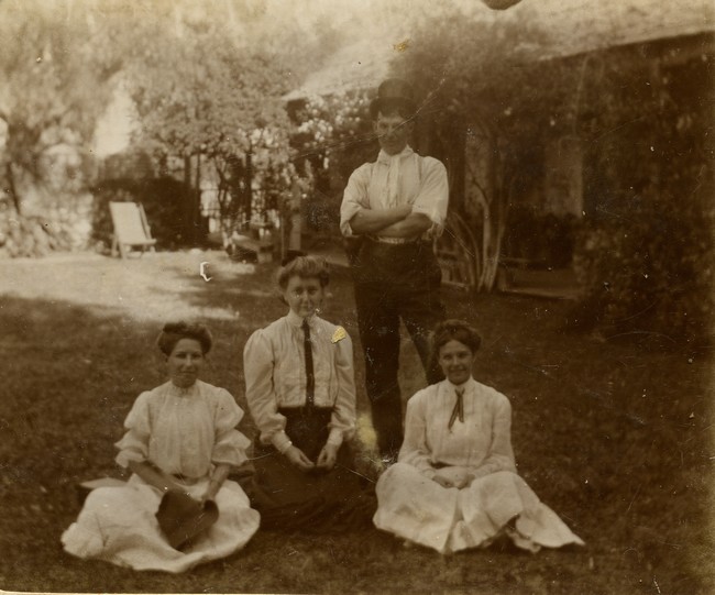 Lucius Charles Manning on the lawn at Davilak House.