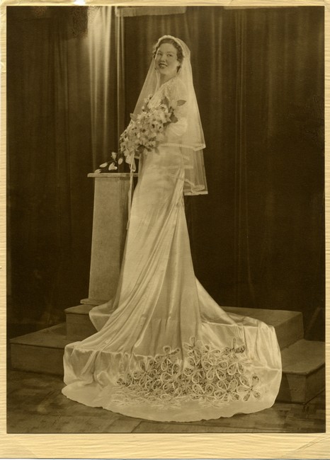 Wedding photograph of Audrey Austin