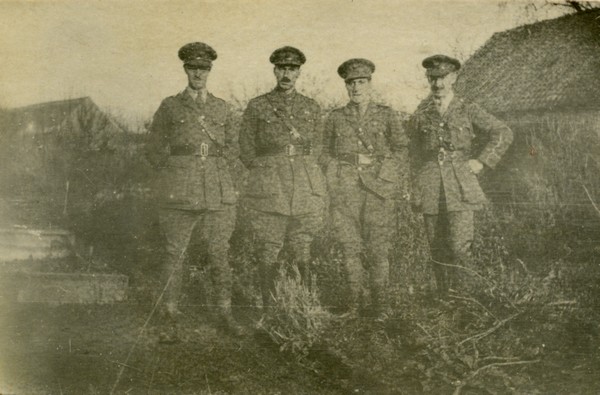 Victor Manning with Army companions. 