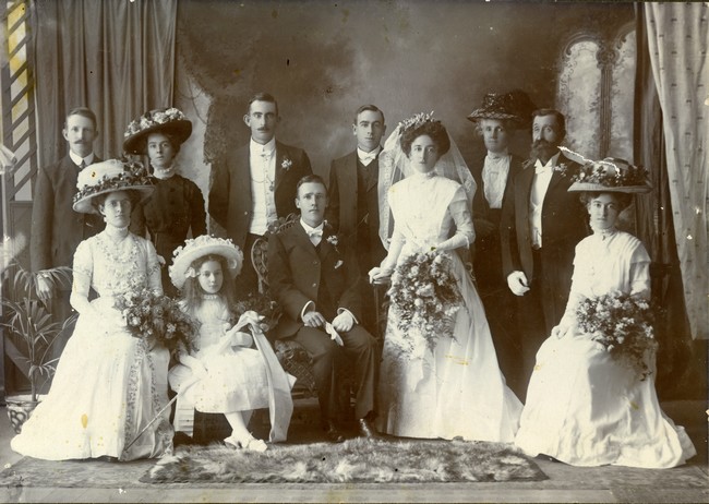 Unknown wedding group from Albert Powell Collection