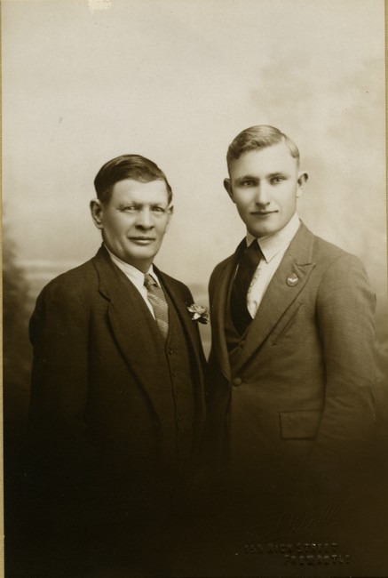Two gentlemen in suits from Thorsager Collection